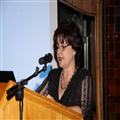 Melanie Nicolau (HoD Geografie, Unisa) tydens die gala-ete